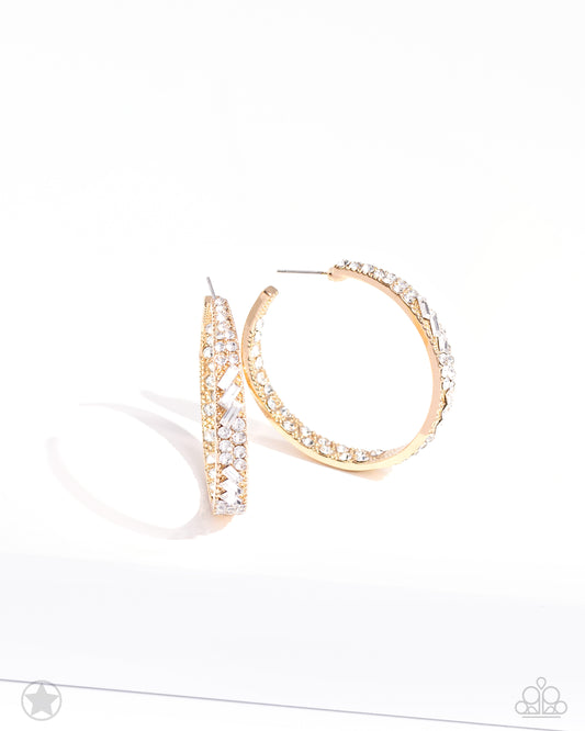 Paparazzi - GLITZY By Association - Gold Hoop Earrings