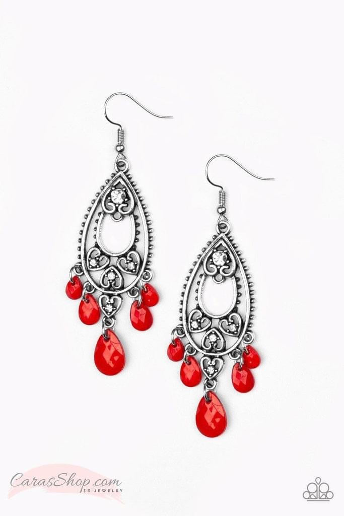 Paparazzi - Fashion Flirt - Red Earrings