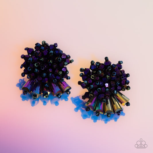 Paparazzi - Streamlined Sass - Purple Post Earrings