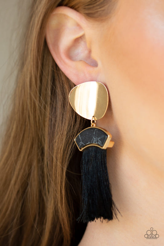 Paparazzi - Insta Inca - Gold Post Earrings