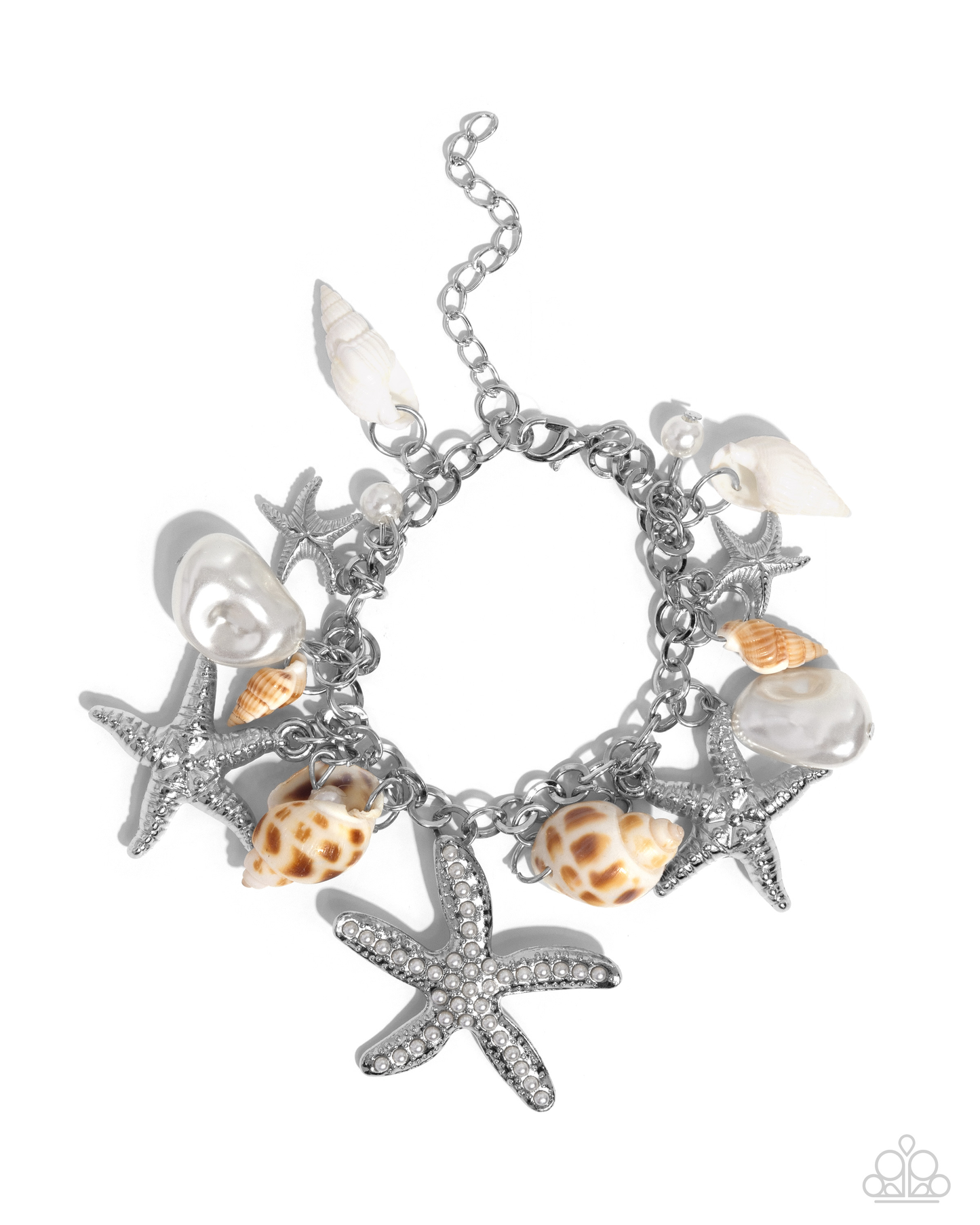 Paparazzi - Seashell Song - White Bracelet