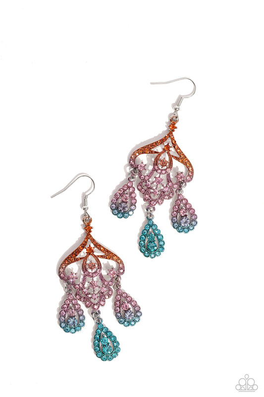 Paparazzi - Chandelier Command - Multi Earrings