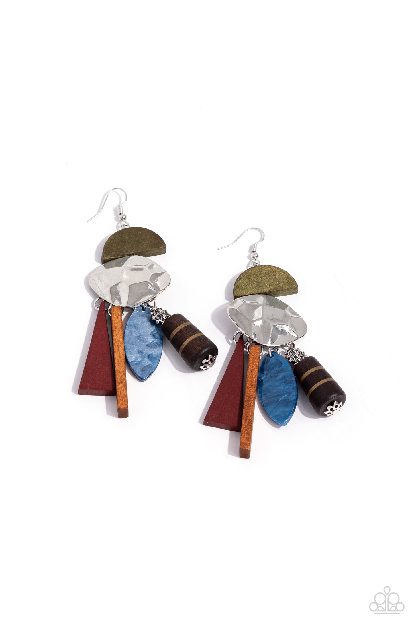 Paparazzi - Textured Talisman - Multi Earrings