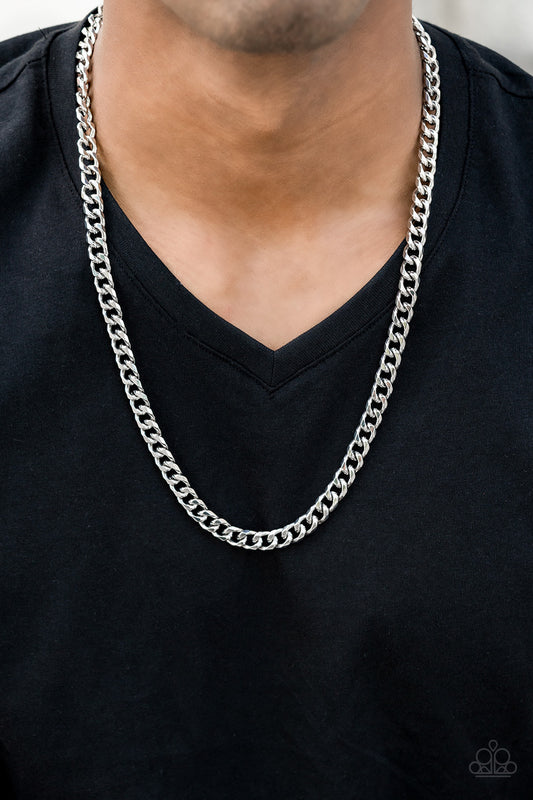 Paparazzi - The Game CHAIN-ger Silver Necklace and Take It To The Bank Silver Bracelet