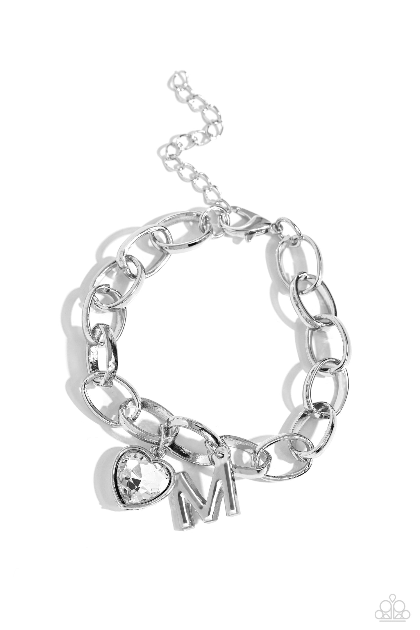 Paparazzi - Guess Now Its INITIAL - White - M White Bracelet