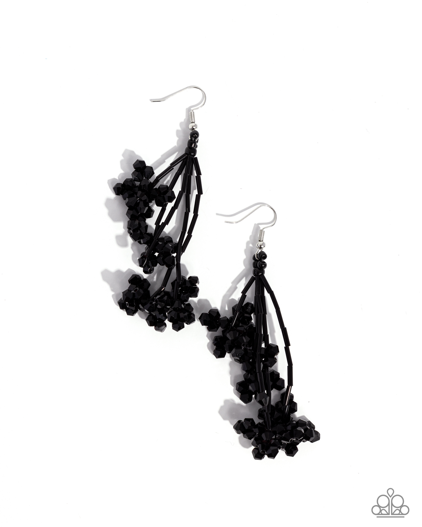 Paparazzi - Petaled Precipitation - Black Earrings