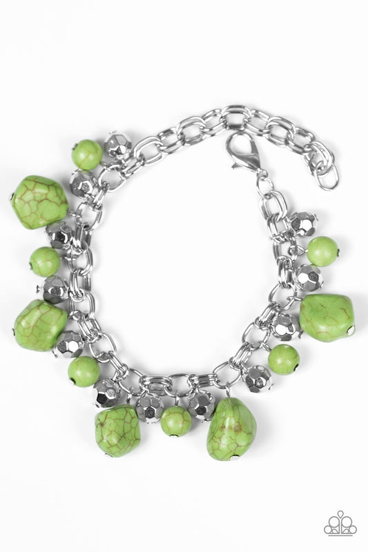 Paparazzi - Practical Paleo - Green Bracelet