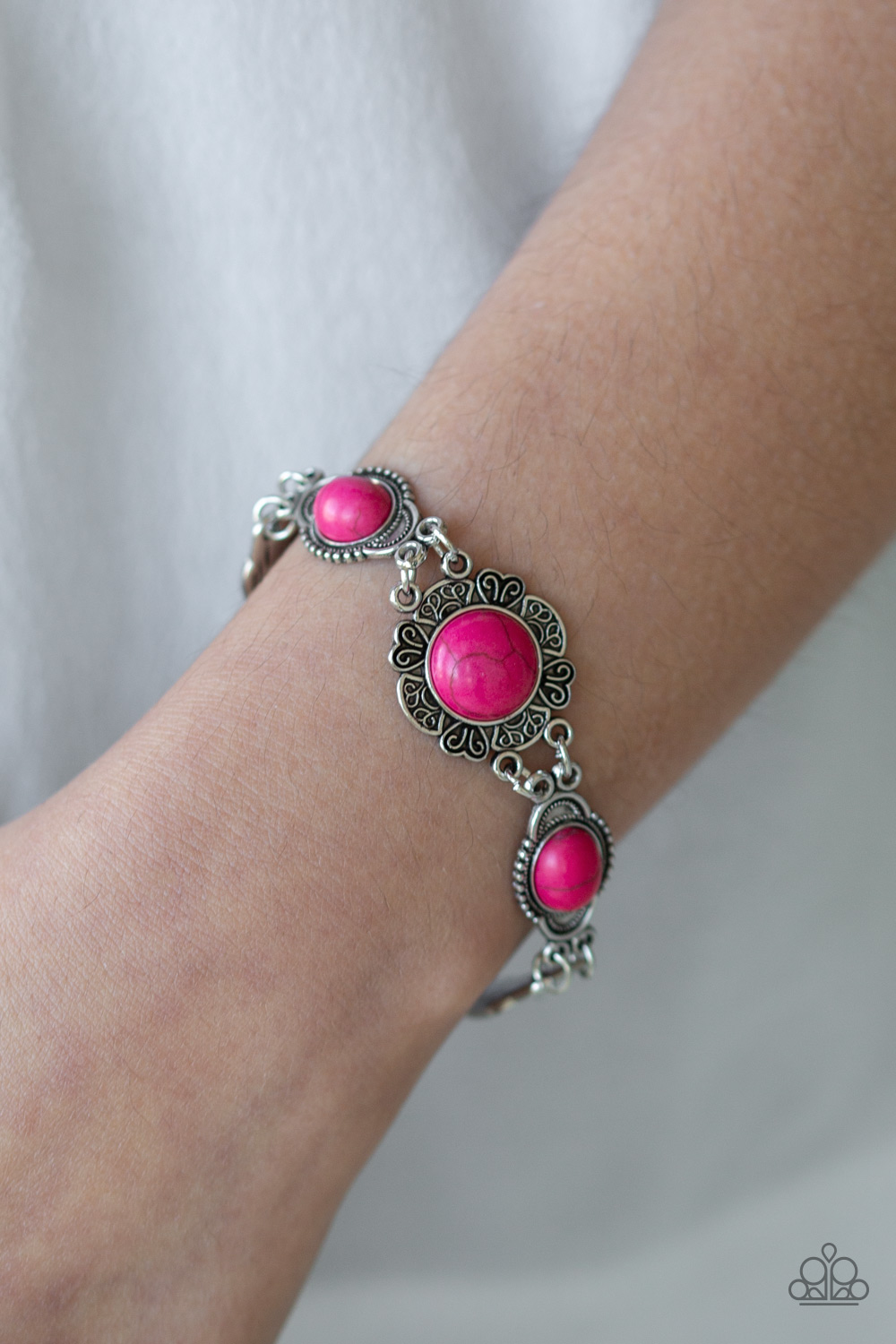 Paparazzi - Desert Dreamin - Pink Necklace and Serenely Southern Pink Bracelet Set