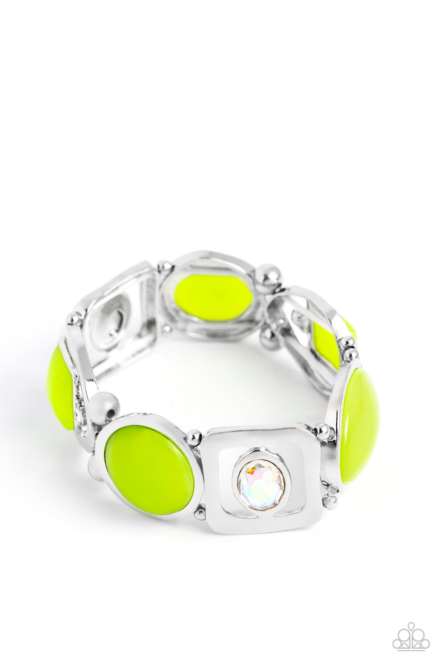 Paparazzi - Majestic Mashup - Green Bracelet