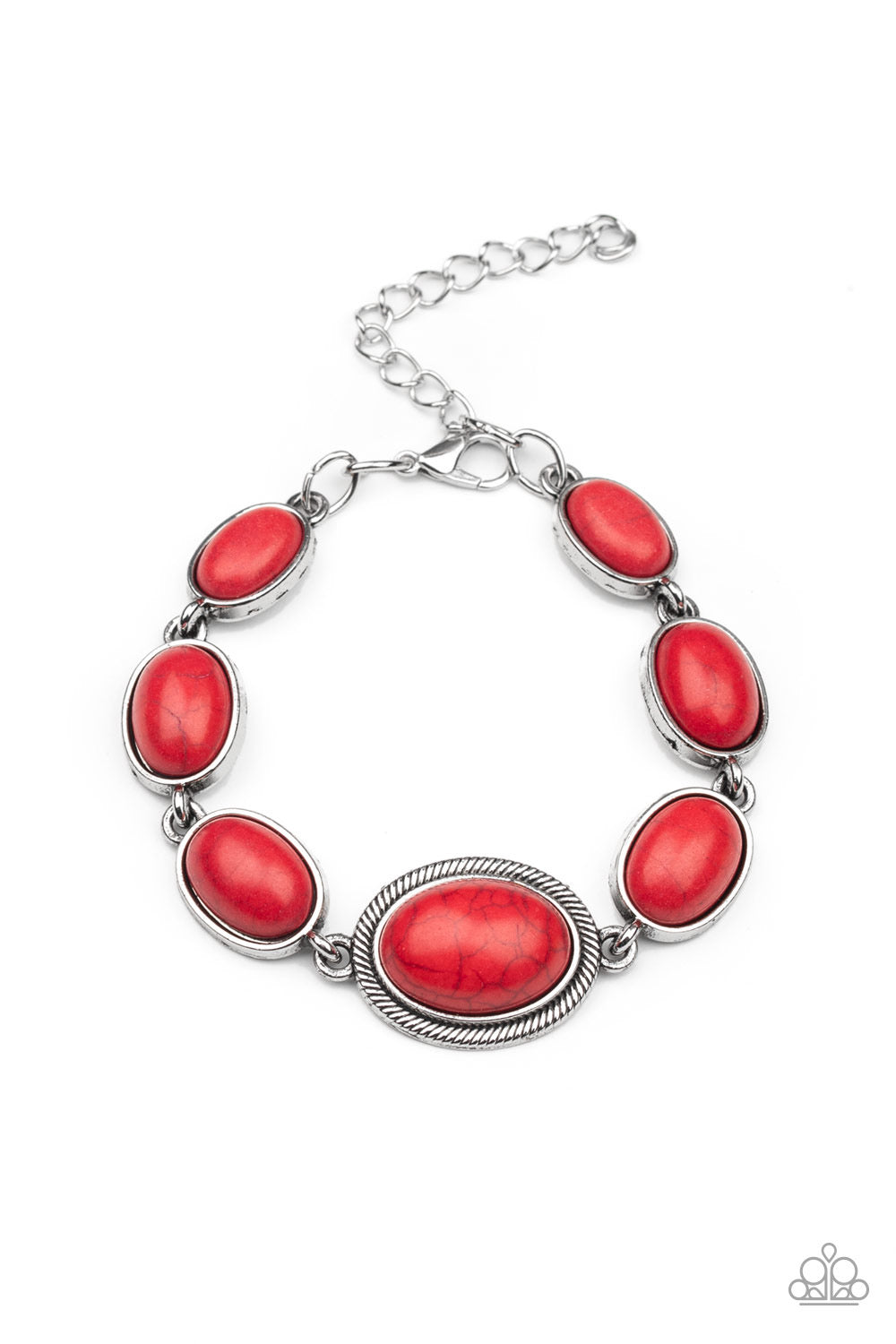 Paparazzi - Serene Stonework - Red Bracelet