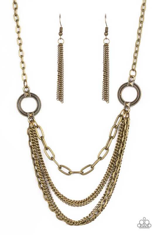 Paparazzi - CHAINS of Command - Brass Necklace