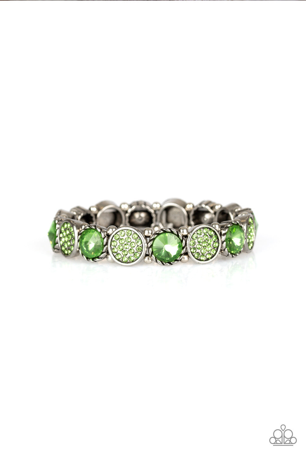 Paparazzi - Take A Moment To Reflect - Green Bracelet