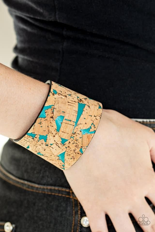 Paparazzi - Cork Congo - Blue Bracelet