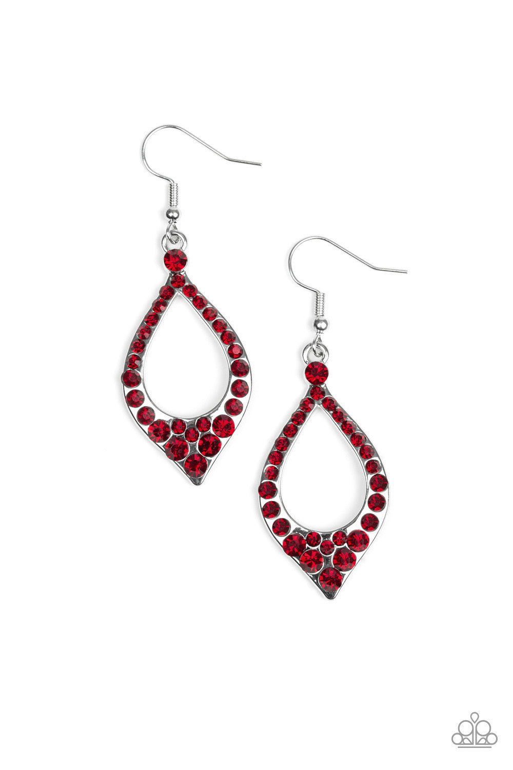 Paparazzi - Finest First Lady - Red Earrings