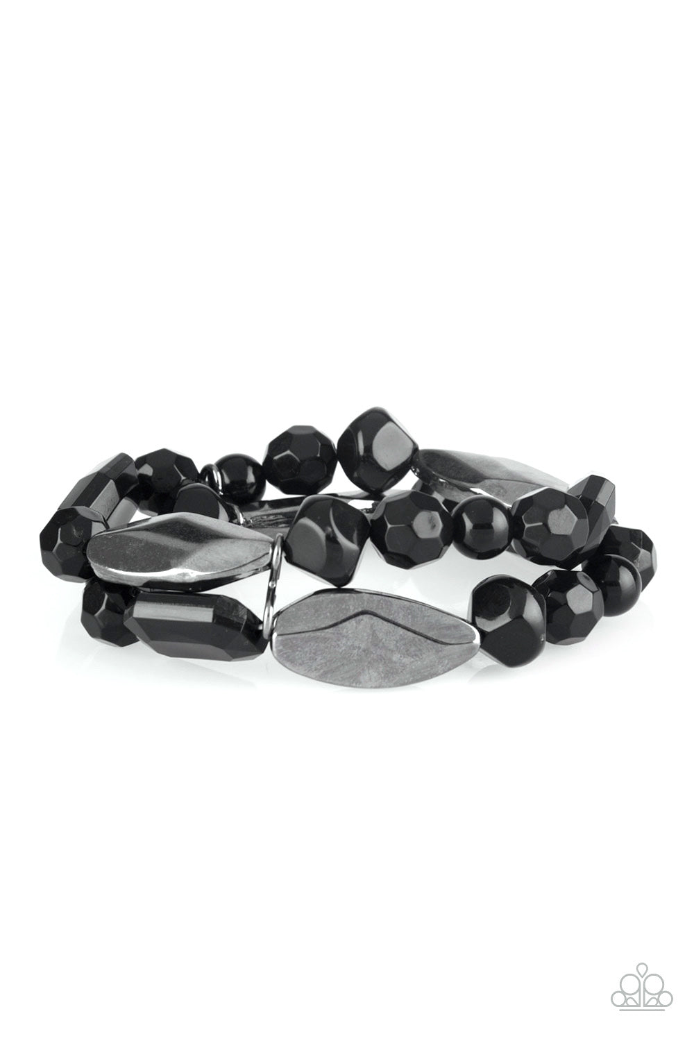 Paparazzi - Rockin Rock Candy - Black Bracelet