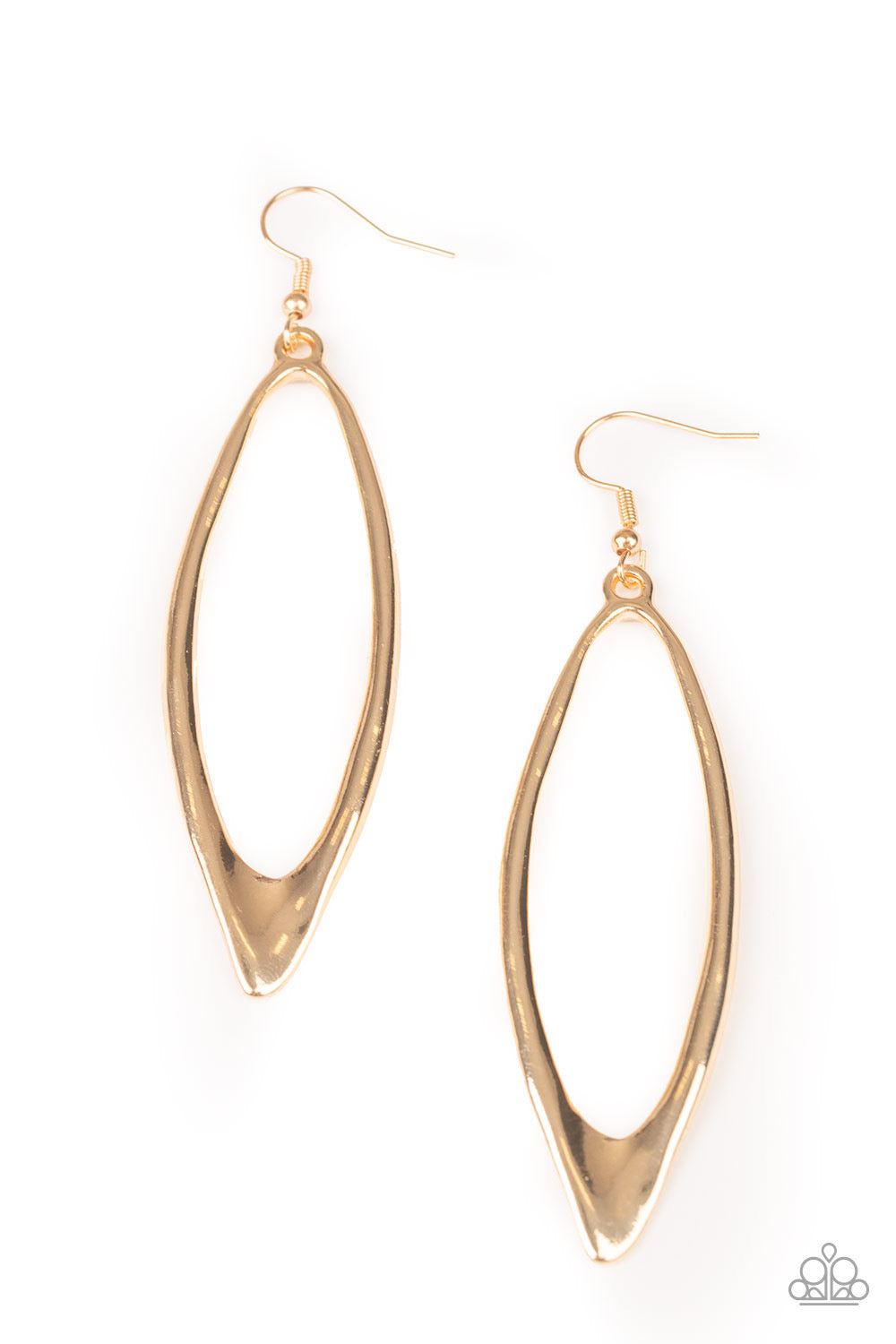 Paparazzi - Positively Progressive - Gold Earrings