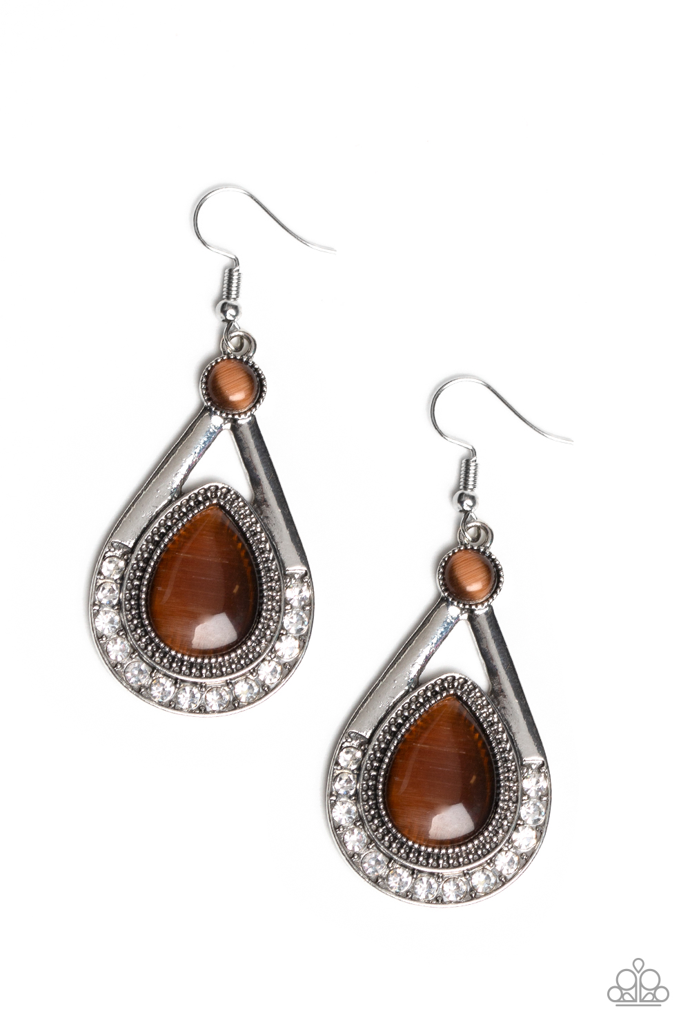 Paparazzi - Pro Glow - Brown Earrings