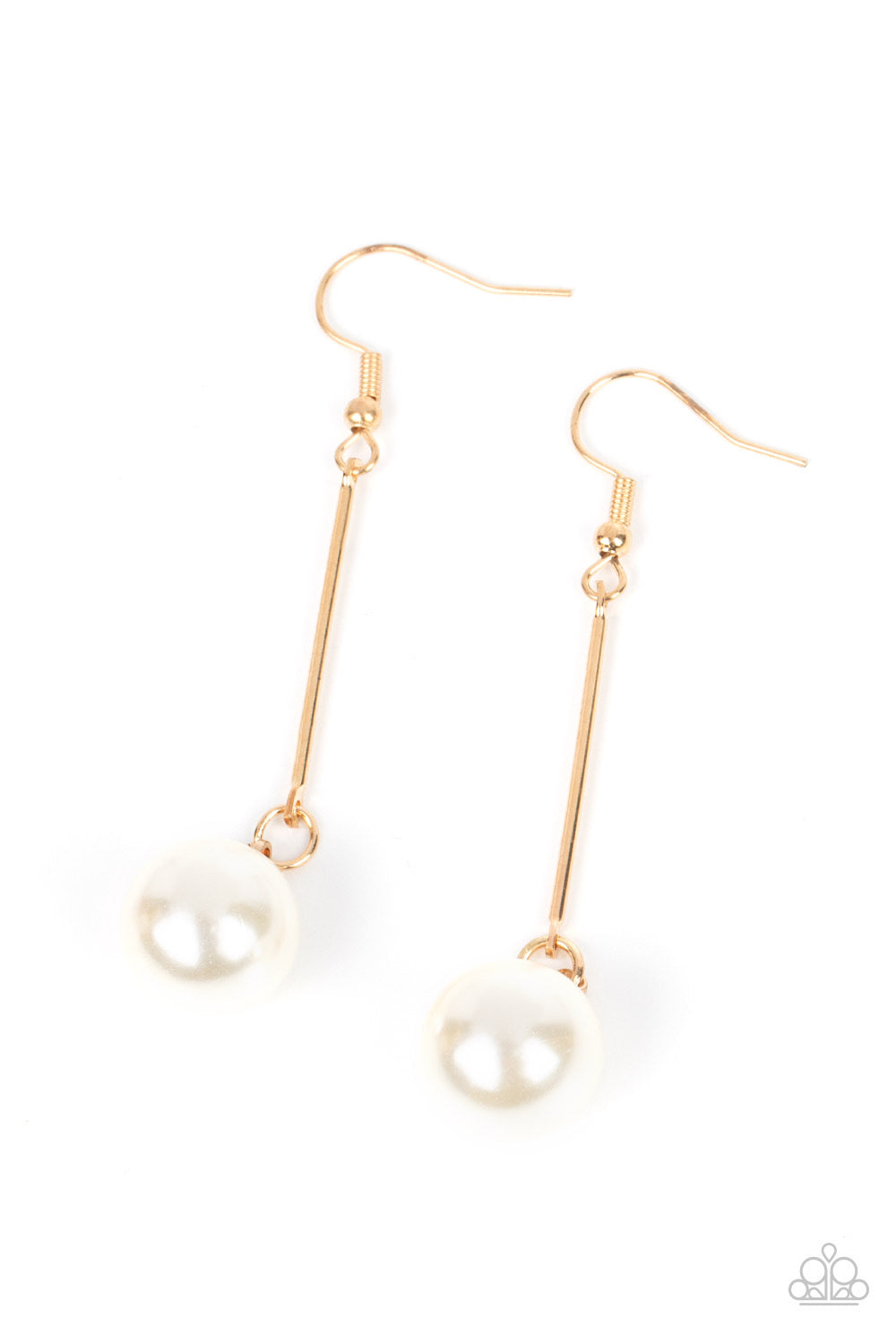 Paparazzi - Pearl Redux - Gold Earrings