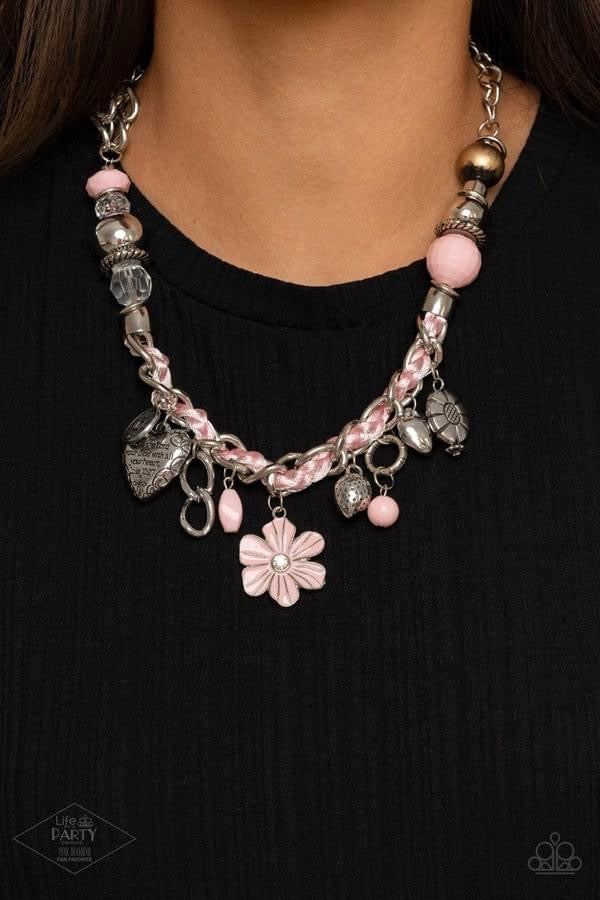 Paparazzi - Charmed, I Am Sure - Pink Necklace