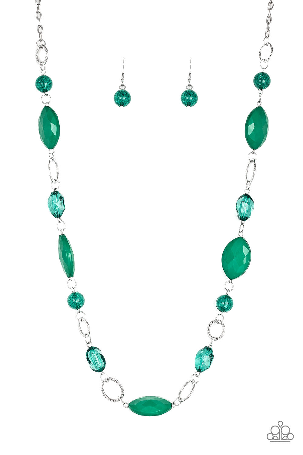 Paparazzi - Shimmer Simmer - Green Necklace