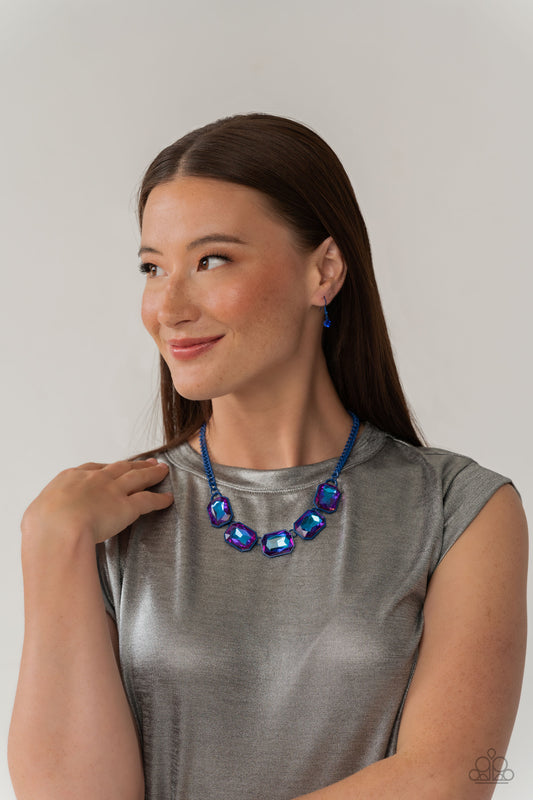 Paparazzi - Emerald City Couture - Blue Necklace