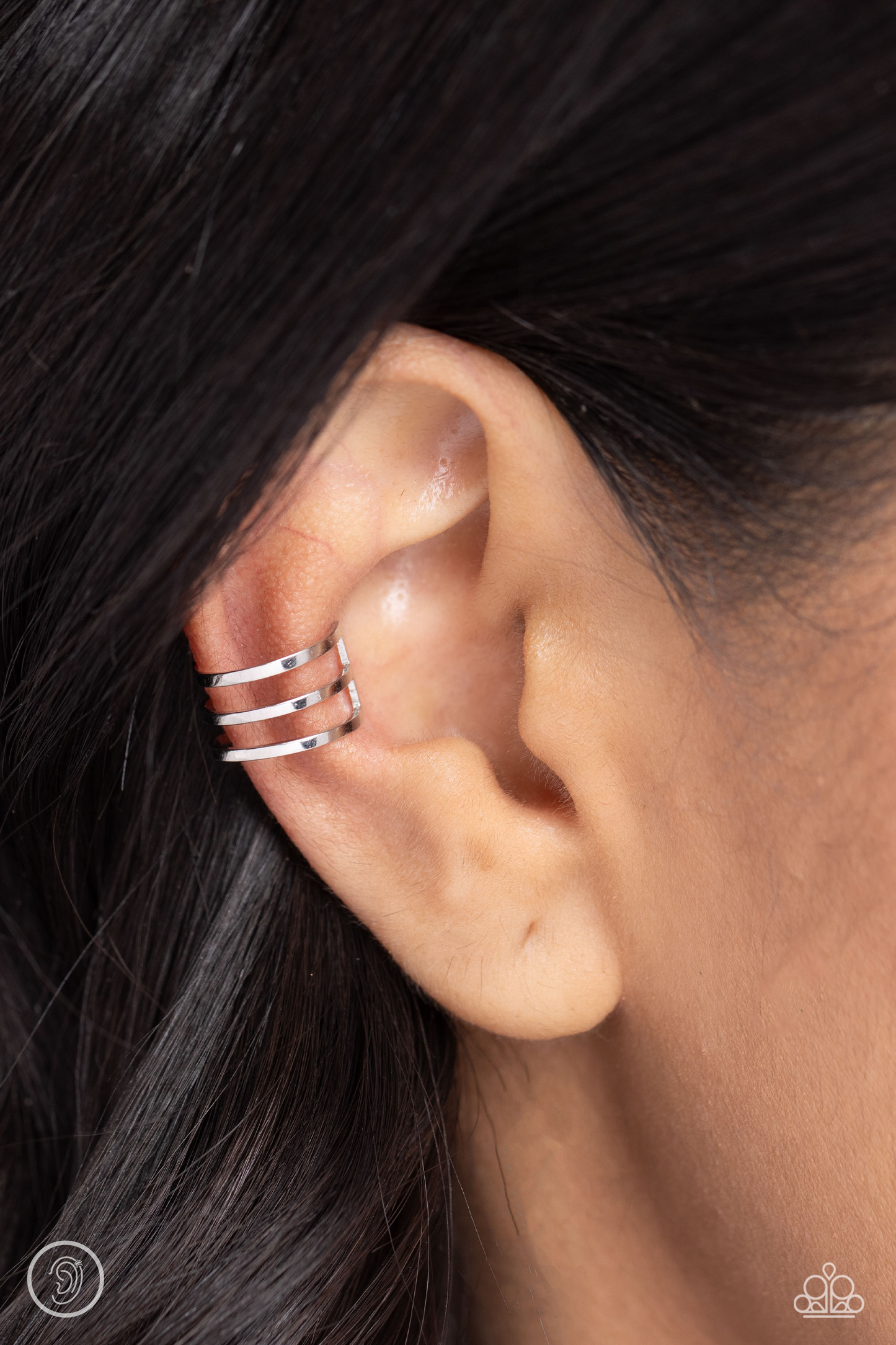 Paparazzi - Metro Mashup - Silver Cuff Earrings