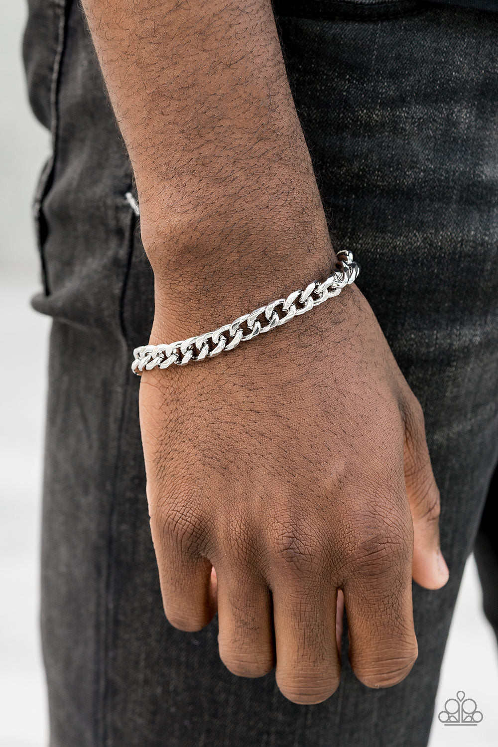 Paparazzi - The Game CHAIN-ger Silver Necklace and Take It To The Bank Silver Bracelet