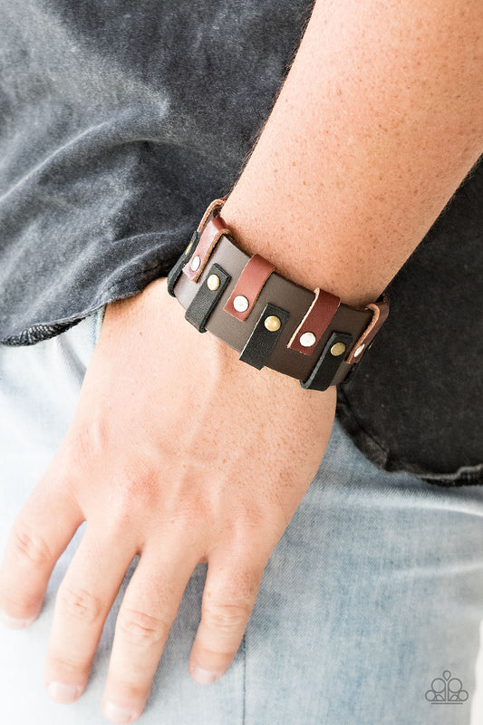 Paparazzi - Modern Musketeer - Brown Bracelet