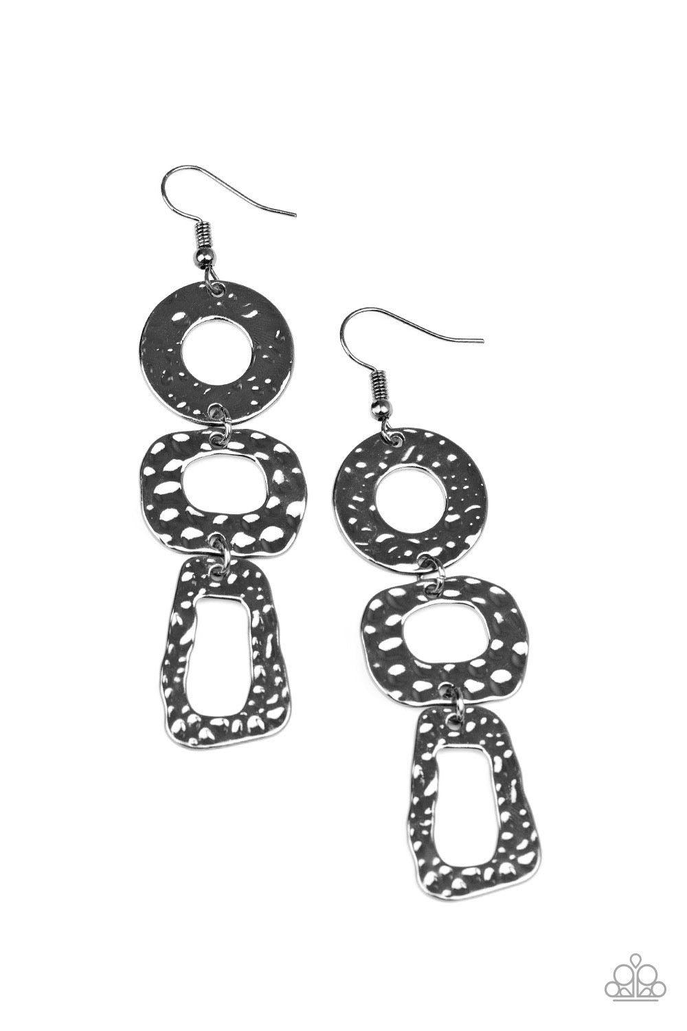 Paparazzi - Prehistoric Prowl - Black Earrings