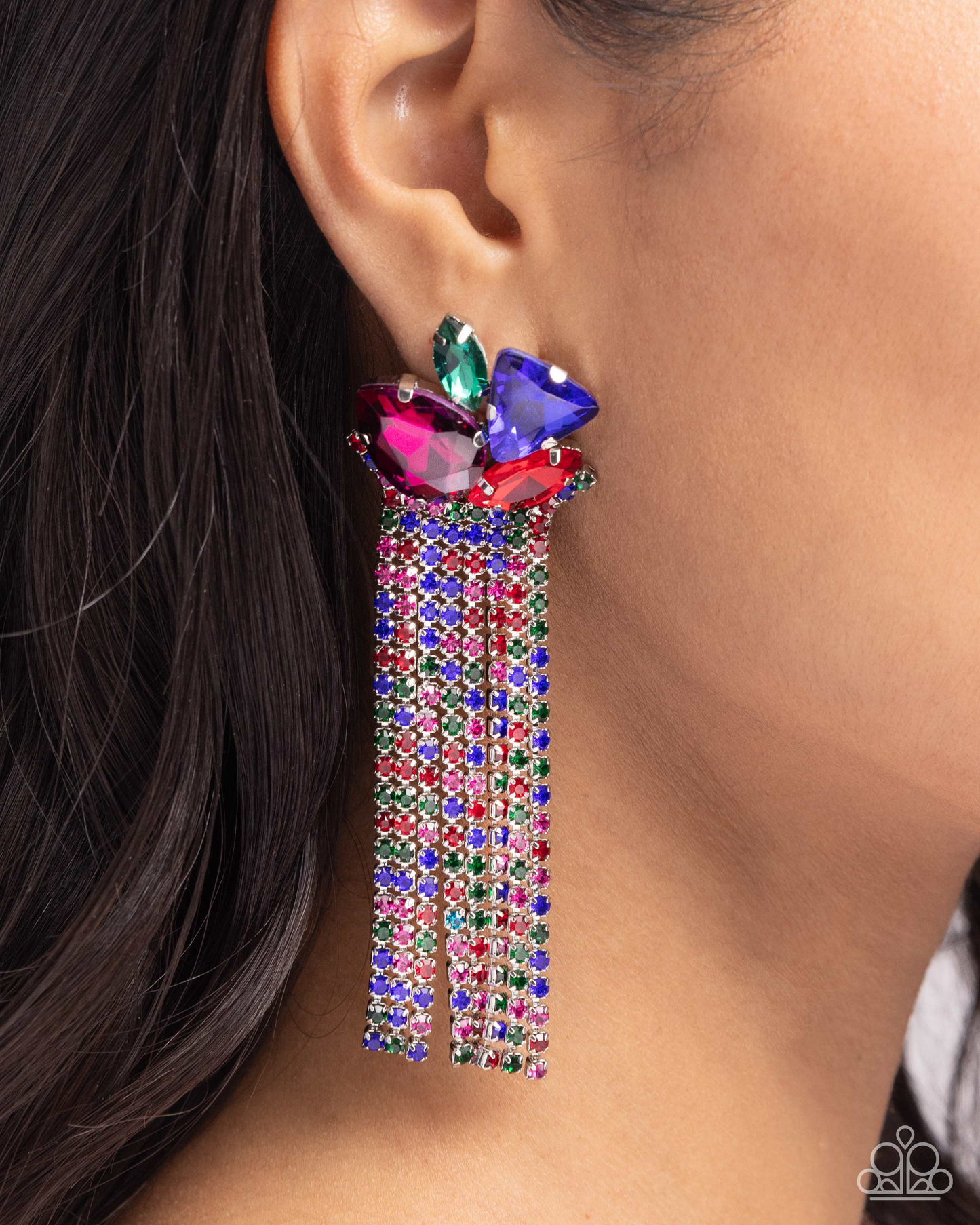 Paparazzi - Blinding Blend - Multi Post Earrings