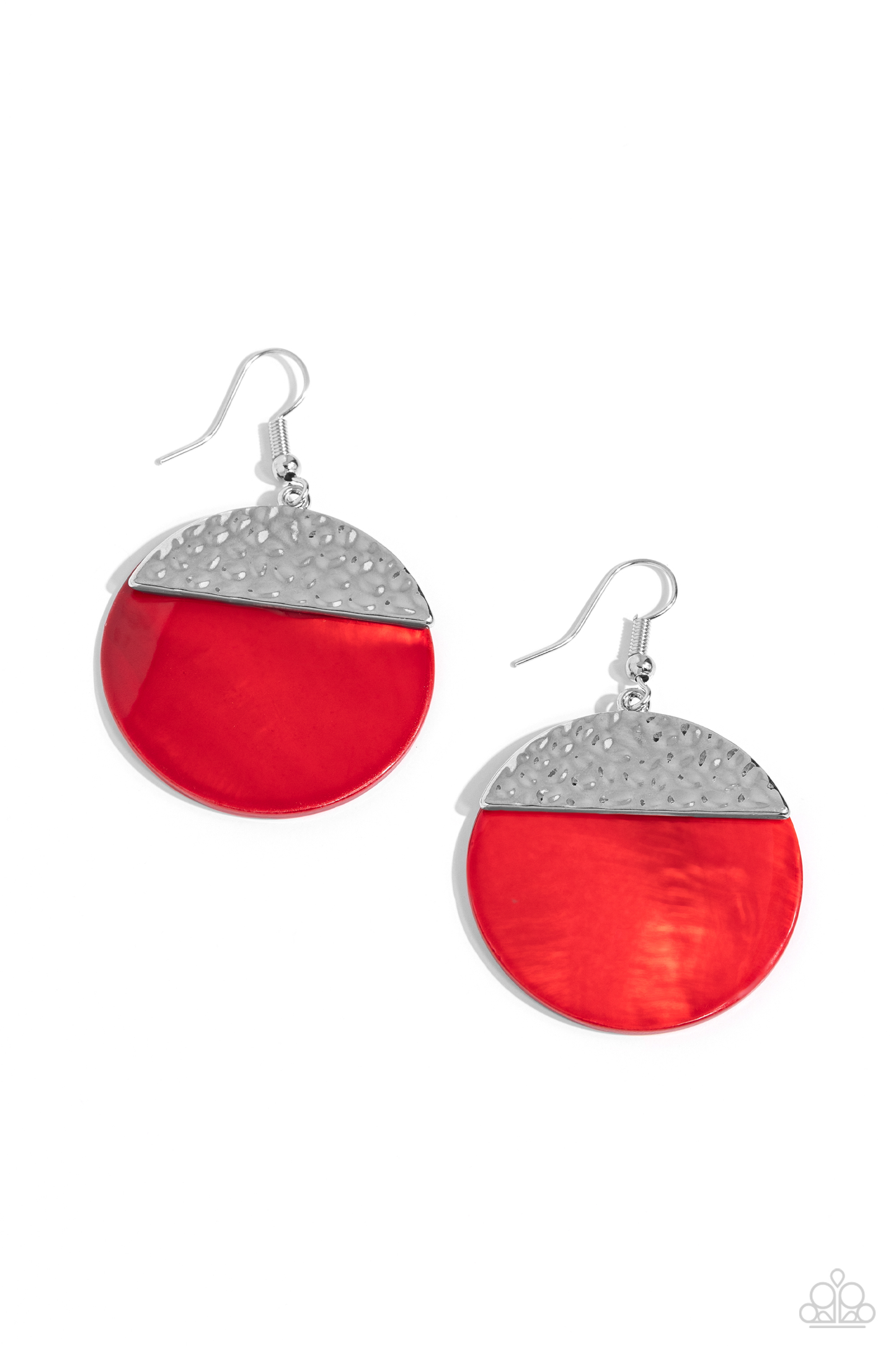 Paparazzi - SHELL Out - Red Earrings