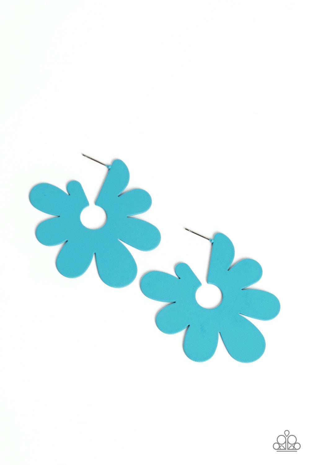 Paparazzi - Flower Power Fantasy - Blue Hoop Earrings