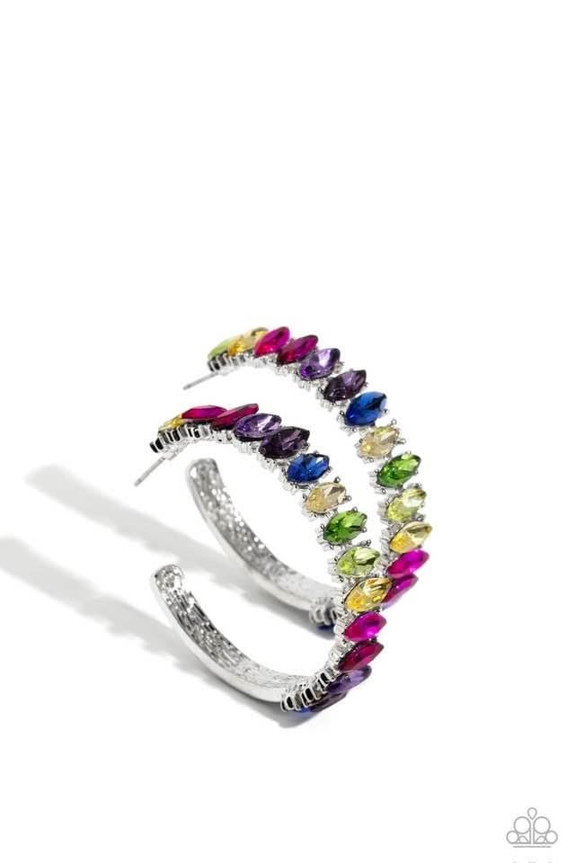 Paparazzi - Rainbow Range - Multi Hoop Earrings