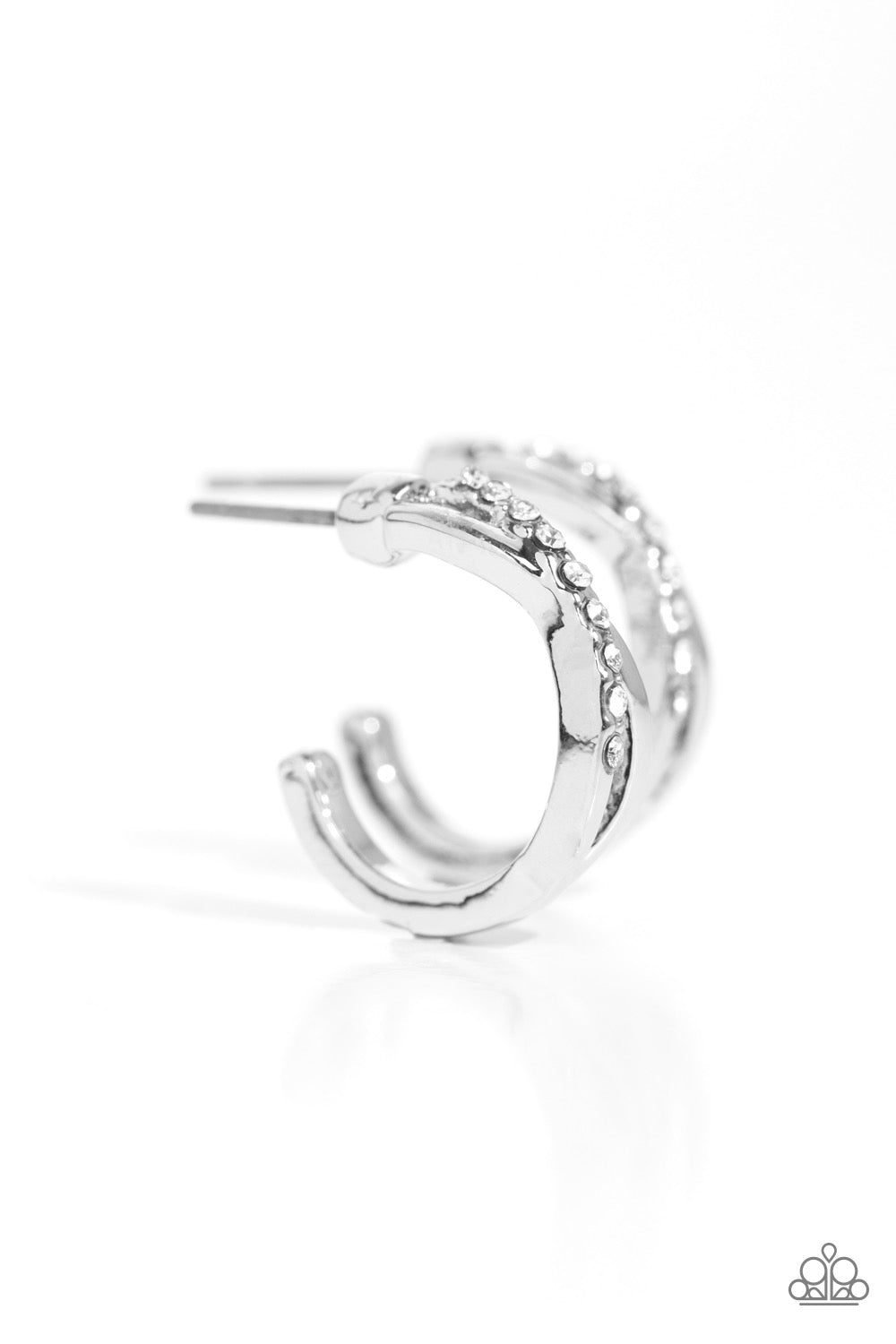 Paparazzi - Horoscopic Helixes - White Hoop Earrings