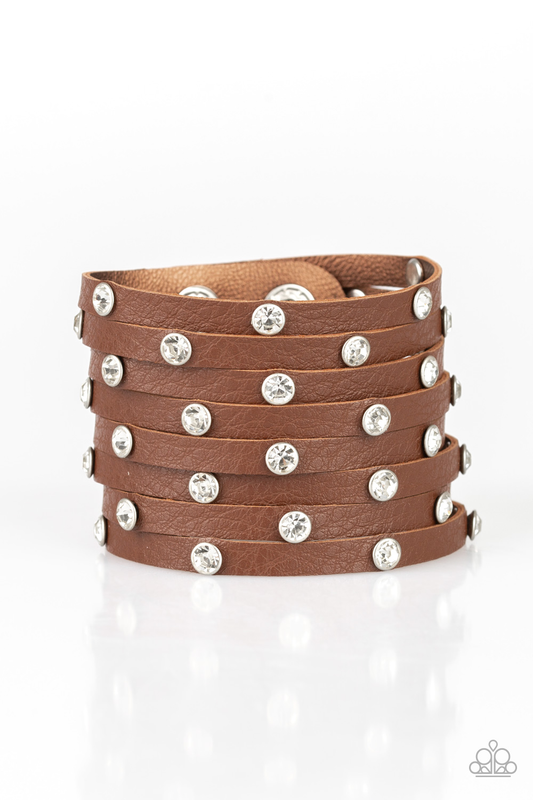 Paparazzi - Sass Squad - Brown Urban Wrap Bracelet