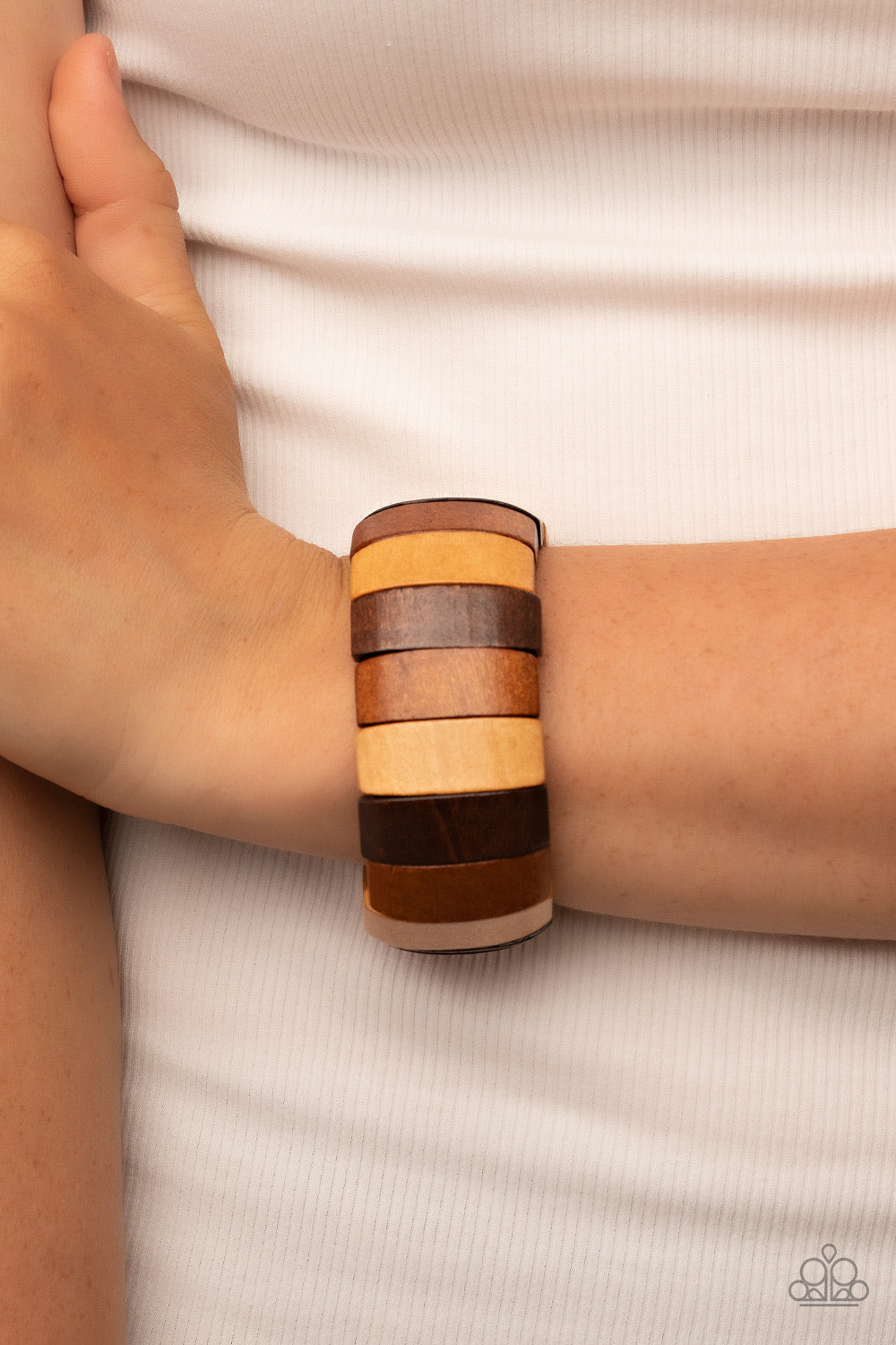 Paparazzi - Island Grind - Multi Wooden Bracelet