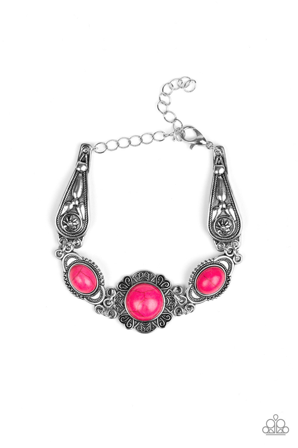 Paparazzi - Desert Dreamin - Pink Necklace and Serenely Southern Pink Bracelet Set