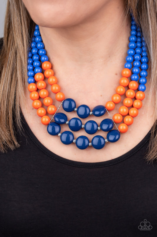 Paparazzi - Beach Bauble - Blue Necklace