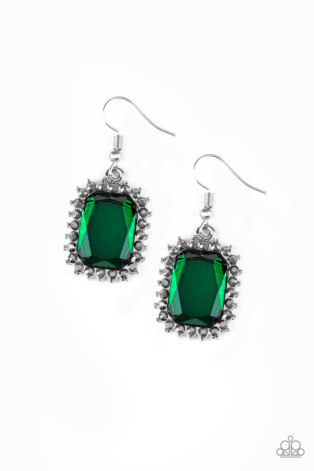 Paparazzi - Downtown Dapper - Green Earrings