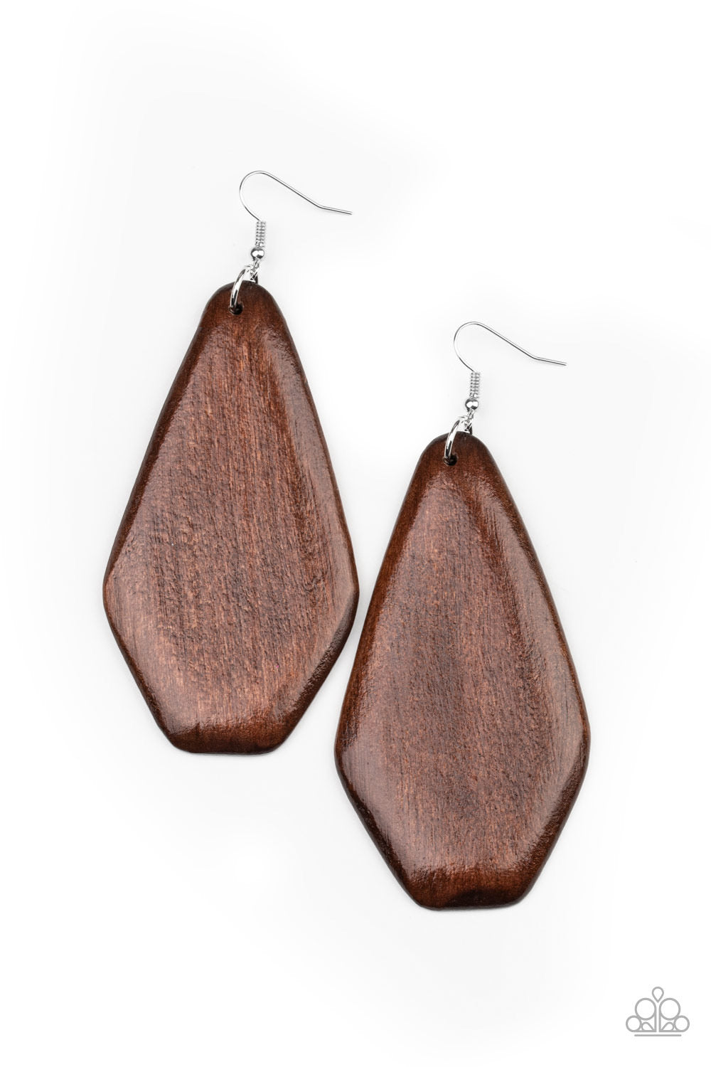 Paparazzi - Vacation Ready - Brown Wooden Earrings