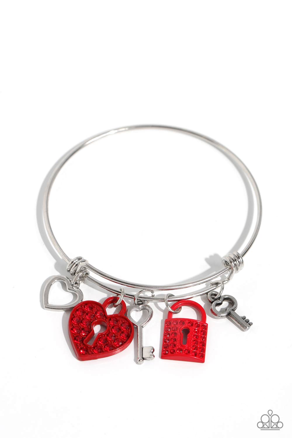 Paparazzi - Locked Legacy - Red Bangle Bracelet