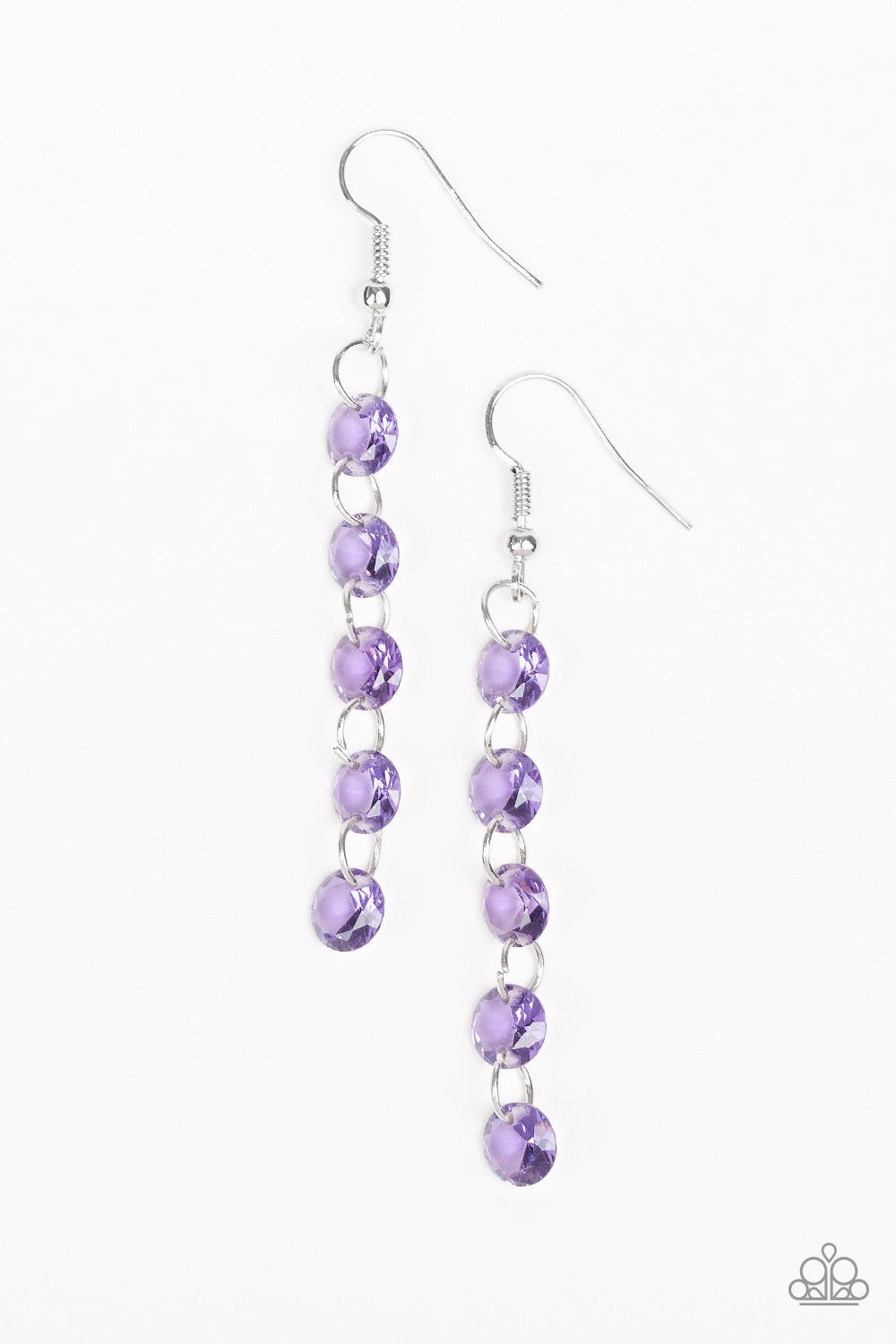 Paparazzi - Trickle-Down Effect - Purple Earrings