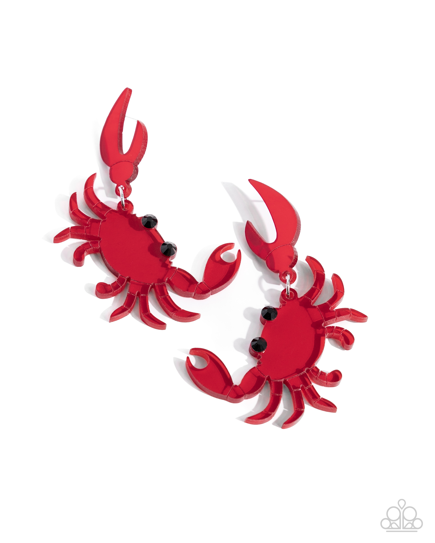 Paparazzi - Crab Couture - Red Post Earrings