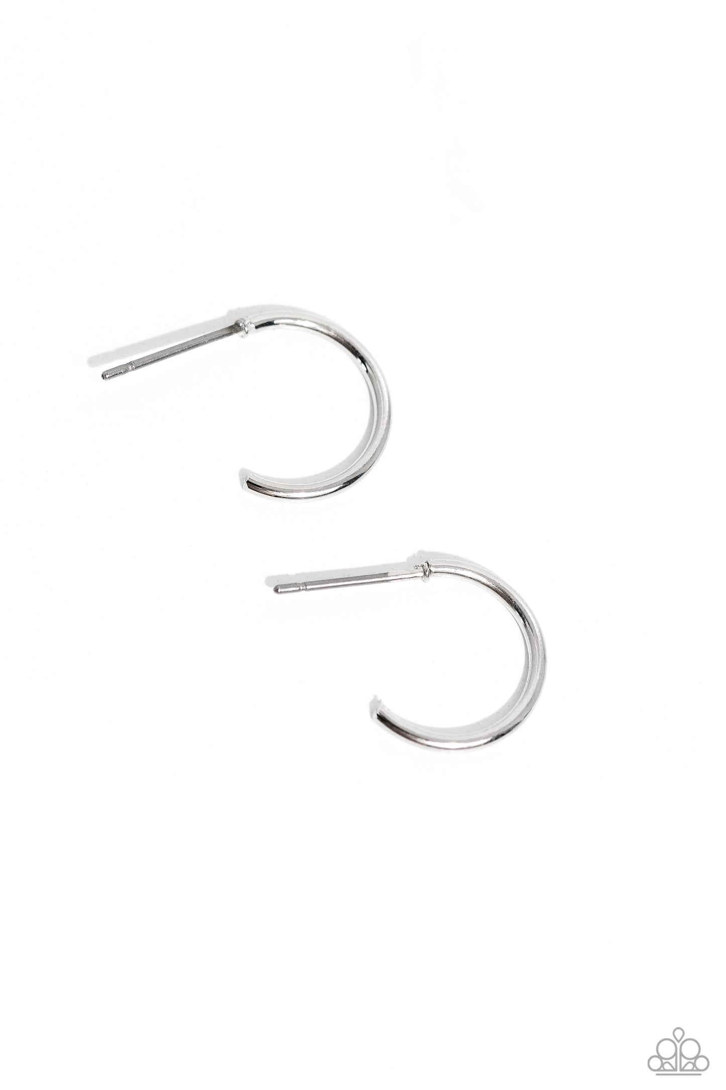 Paparazzi - Ultra Upmarket - Silver Hoop Earrings