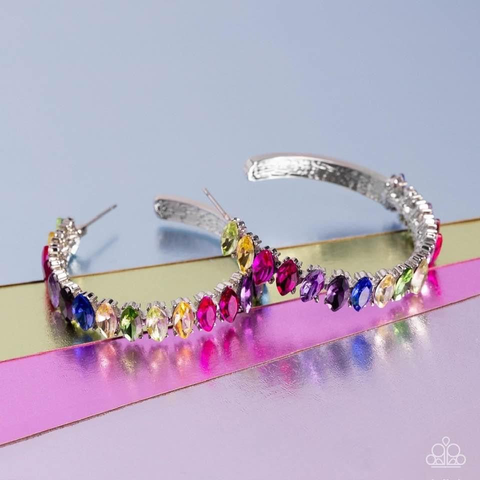 Paparazzi - Rainbow Range - Multi Hoop Earrings