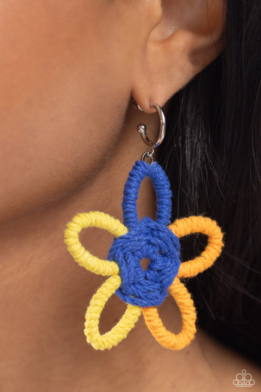 Paparazzi - Spin a Yarn - Orange Hoop Earrings