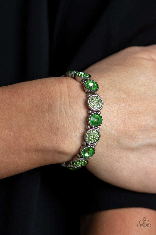 Paparazzi - Take A Moment To Reflect - Green Bracelet