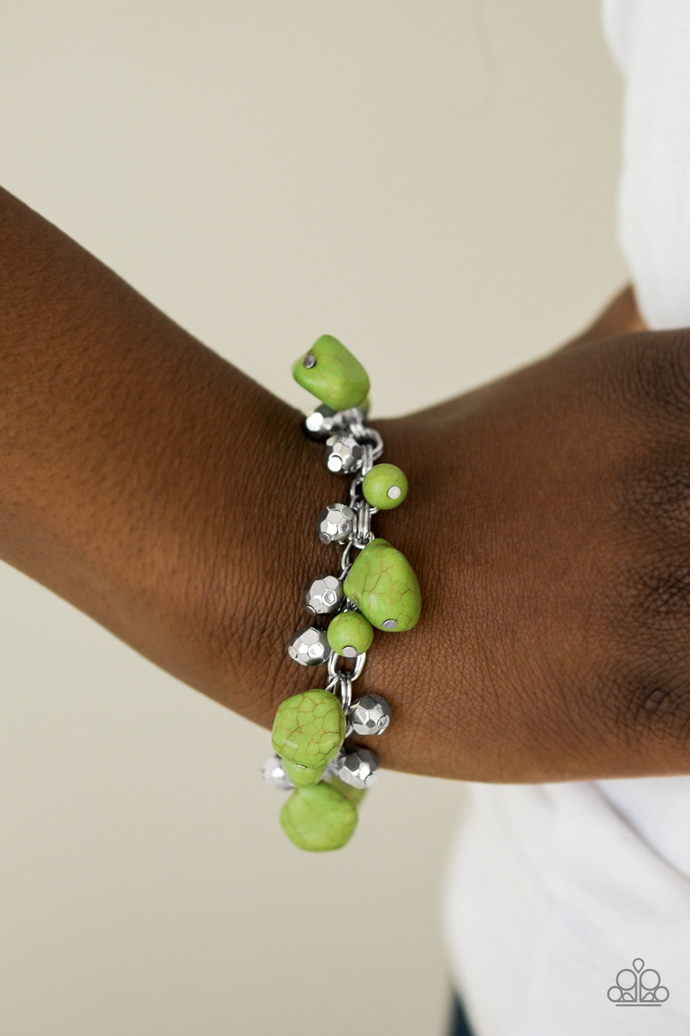 Paparazzi - Practical Paleo - Green Bracelet