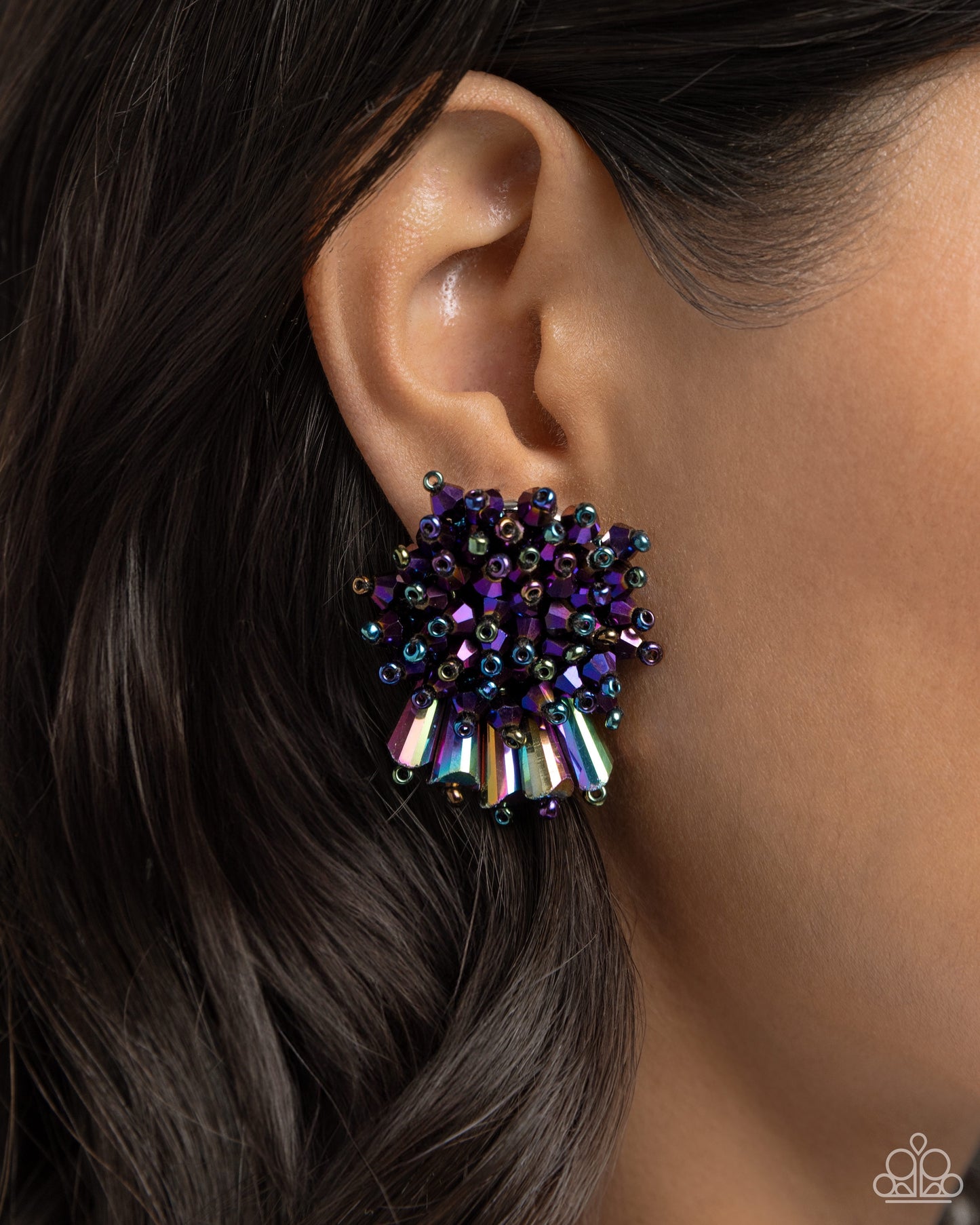 Paparazzi - Streamlined Sass - Purple Post Earrings