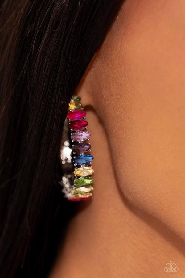 Paparazzi - Rainbow Range - Multi Hoop Earrings